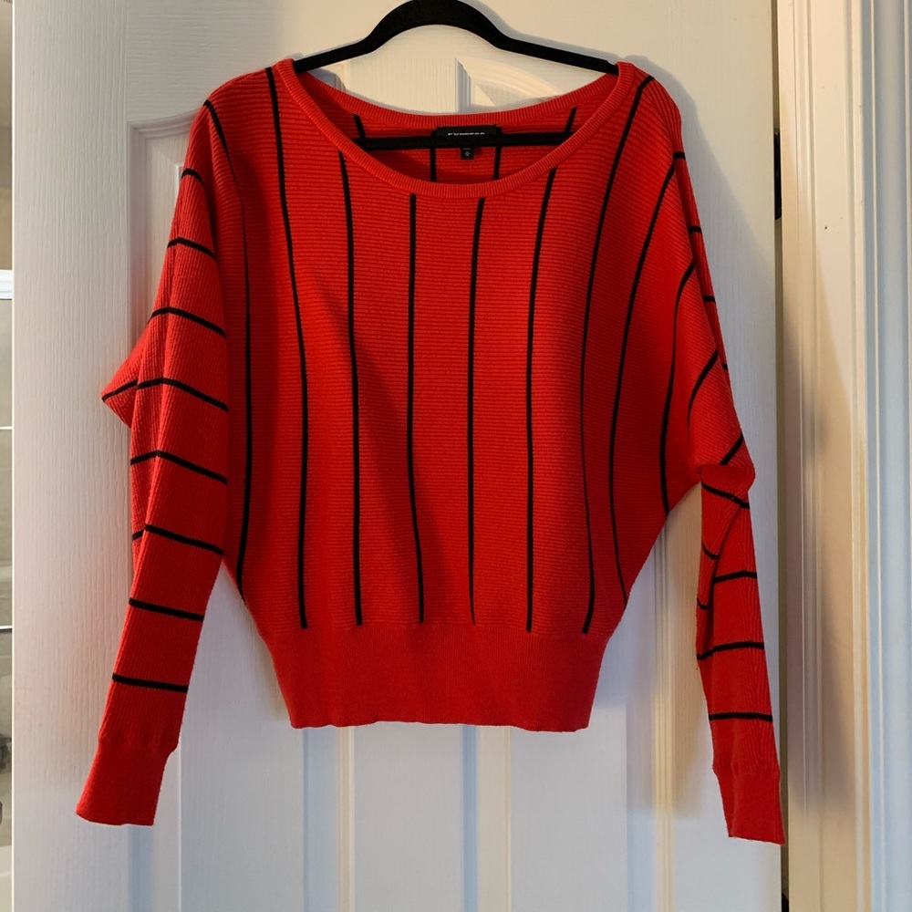 Sharp red and black sweater from Express.